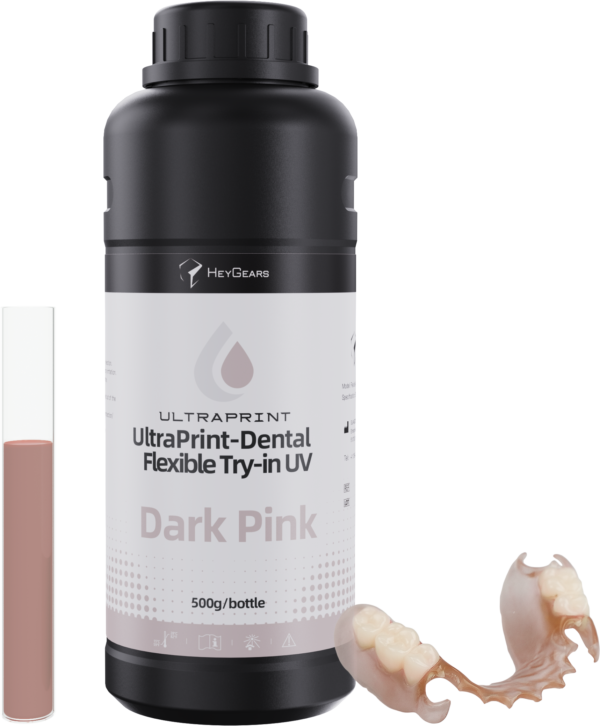 HeyGears UltraPrint-Dental Flexible Try-in UV - Dark Pink